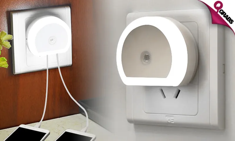 2-in-1 Night Light with Dual USB Port!